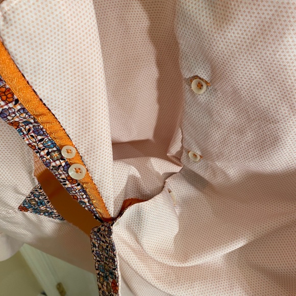 RGB BLACK LABEL MENS DRESS SHIRT, Orange  Xl Extra Large - Picture 5 of 7